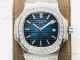 PFF Factory V4 Patek Philippe Nautilus Diamond Watch Swiss 9015 Bucherer Blue Dial (2)_th.jpg